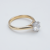 ចិញ្ចៀនភ្ជាប់ពាក្យ 14K Gold Lab Grown Diamond Solitaire