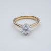 ចិញ្ចៀនភ្ជាប់ពាក្យ 14K Gold Lab Grown Diamond Solitaire