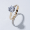 ចិញ្ចៀនភ្ជាប់ពាក្យ 14K Gold Lab Grown Diamond Solitaire