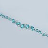 14K White Gold Pear Cut Lab Grown Paraiba Sapphire and Moissanite Luxury Diamond Necklace