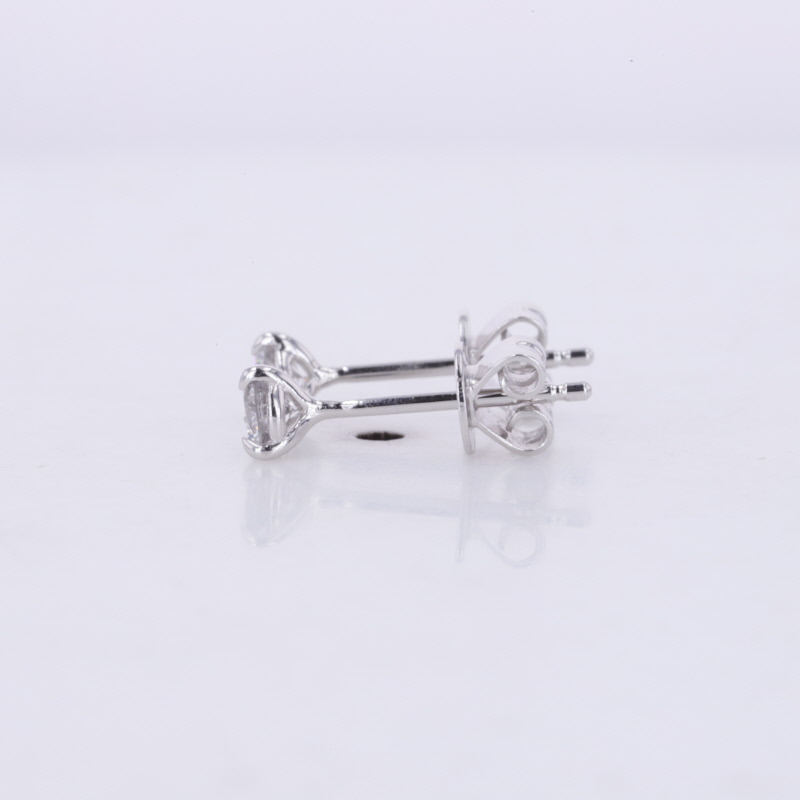 មាសផ្លាទីនៀម 0.3CT TW HPHT Lab Grown Diamond Martini Set Stud Earring 