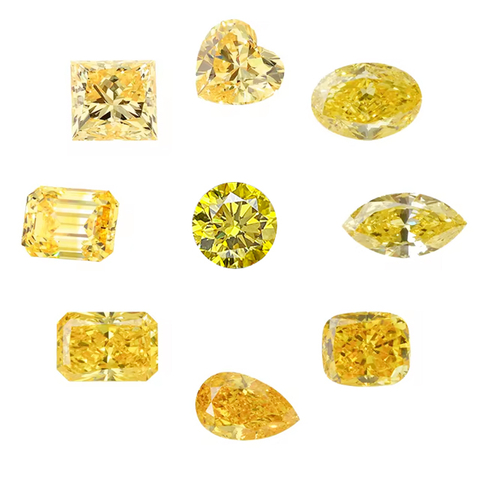 Fancy Yellow Diamond VS VVS HPHT Lab Grown Diamond ជាមួយ IGI