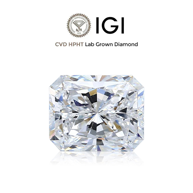 វិញ្ញាបនបត្រ IGI Radiant Cut D VS HPHT CVD Lab Grown Diamond