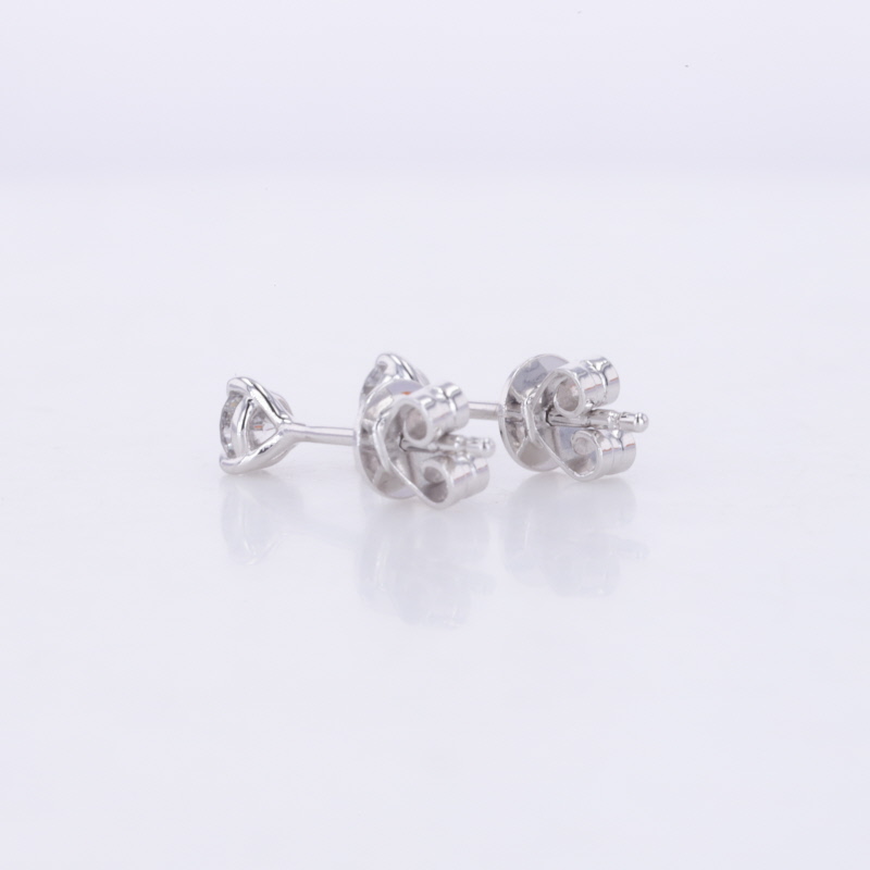 មាសផ្លាទីនៀម 0.3CT TW HPHT Lab Grown Diamond Martini Set Stud Earring 