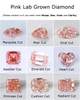 Fancy Shape Pink VVS VS Loose Lab Grown Diamond សម្រាប់គ្រឿងអលង្ការ