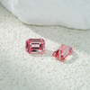 Octagon Emerald Cut Pink Padparadscha Color Loose Lab Grown Gemstones