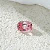 ខ្នើយវែងកាត់ពណ៌ផ្កាឈូក Padparadscha Color Lab Grown Gemstones