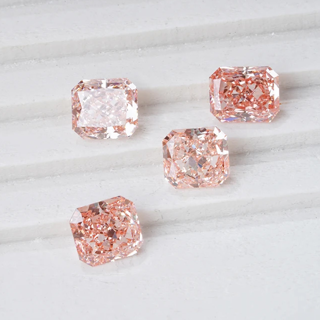 Vivid Pink Radiant Cut VS Lab Grown Diamond ជាមួយ IGI