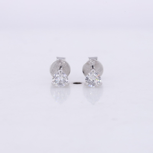 មាសផ្លាទីនៀម 0.3CT TW HPHT Lab Grown Diamond Martini Set Stud Earring 