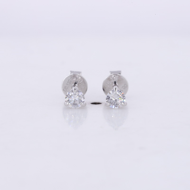 មាសផ្លាទីនៀម 0.3CT TW HPHT Lab Grown Diamond Martini Set Stud Earring 